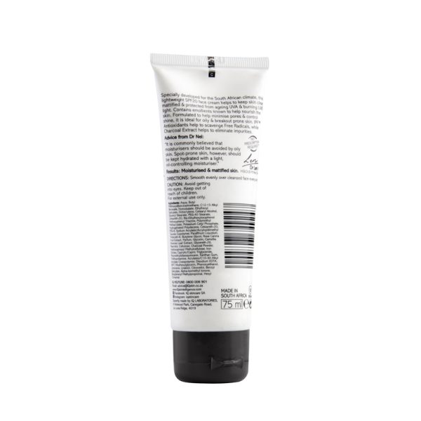 Charcoal Face Cream SPF20 75ml - IQ Skin Intelligence